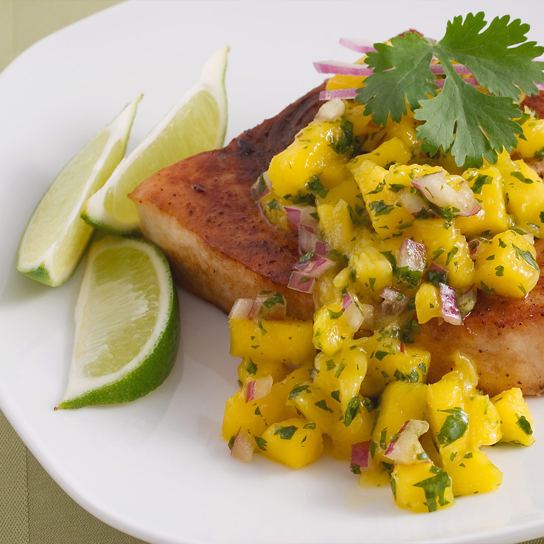 Swordfish with citrus fruit and pistachios - Donnafugata